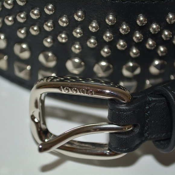 NWT AUTHENTIC GUCCI LEATHER STUDDED WAIST BELT - Picture 8 of 9